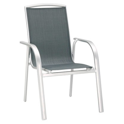 Artikelbild für BEST Gartenstuhl mit Armlehnen Palermo grau, 1 St., Artikelnummer 138764