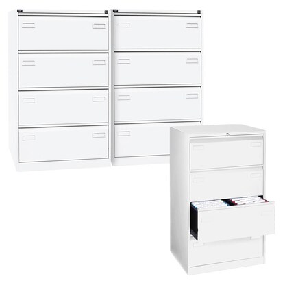 Artikelbild für AKTION: BISLEY LIGHT Hängeregistraturschränke verkehrsweiß 4 Schubladen 80,0 x 62,2 x 132,1 cm, 3 St., Artikelnummer 102737