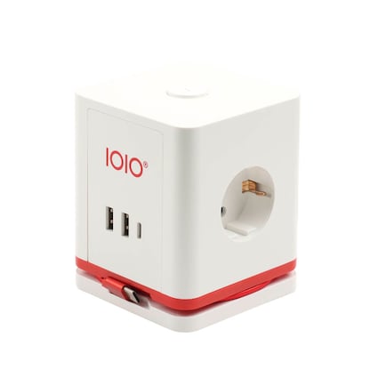 Artikelbild für IOIO SW 1000 3-fach Steckdosenwürfel 1,5 m weiß mit USB-Buchse, Artikelnummer 508967