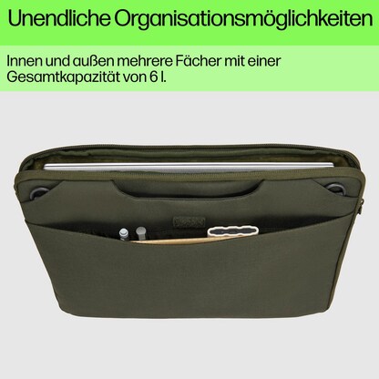Artikelbild 8 für HP Laptophülle Modular Kunstfaser grün/grau bis 39,6 cm (15,6 Zoll), Artikelnummer 505844