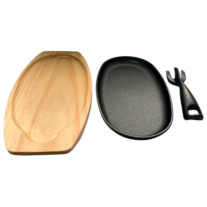 Artikelbild 3 für qteck Servierpfanne mit Holzuntersetzer schwarz, 1 St., Artikelnummer 687919