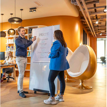 Artikelbild 6 für SIGEL Whiteboard-Set mit Ständer Tent-use Meet up 90,0 x 180,0 cm weiß/schwarz/silber Aluminium, Artikelnummer 753758