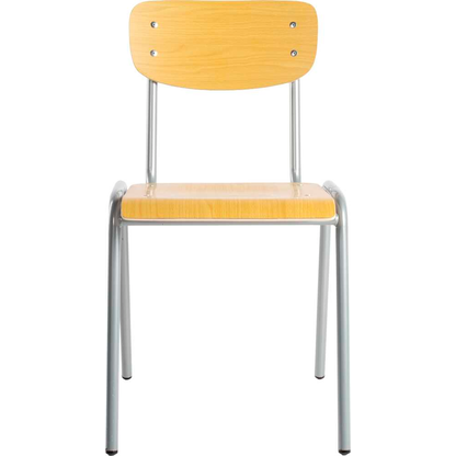 Artikelbild für LÜLLMANN Stapelstuhl 225310 buche, grau Holz, 1 St., Artikelnummer 790669