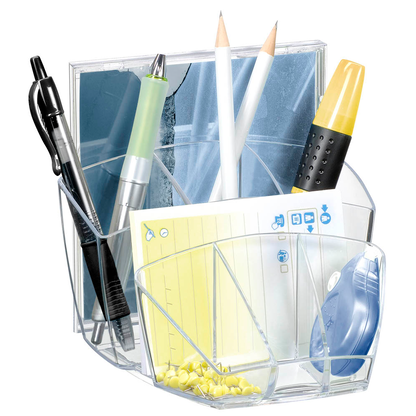 Artikelbild für cep Stiftehalter Ice Black schwarz-transparent Polystyrol 6 Fächer 14,3 x 15,8 x 9,3 cm, Artikelnummer 260303