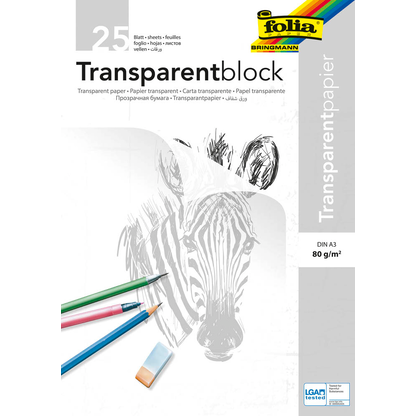 Artikelbild 2 für folia Transparentpapier 80 g/qm, 25 Blatt, Artikelnummer 156277