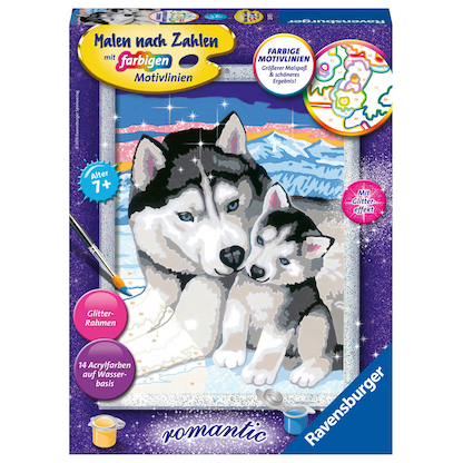 Artikelbild für Ravensburger Malen-nach-Zahlen Husky Kuss mehrfarbig, Artikelnummer 478152