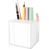 Artikelbild 1 für folia Zettelbox mit Stiftehalter transparent inkl. 700 Notizzettel weiß, 1 St., Artikelnummer 479037