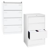 Artikelbild 1 für BISLEY LIGHT Hängeregistraturschrank verkehrsweiß 4 Schubladen 80,0 x 62,2 x 132,1 cm, 1 St., Artikelnummer 919852