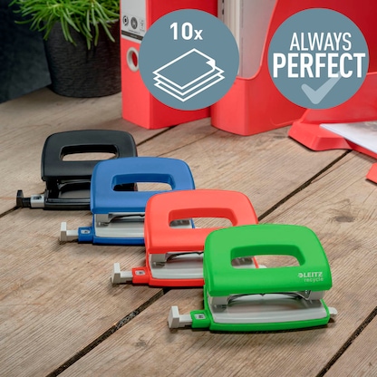 Artikelbild 3 für LEITZ Locher Recycle Mini rot, 1 St., Artikelnummer 118477