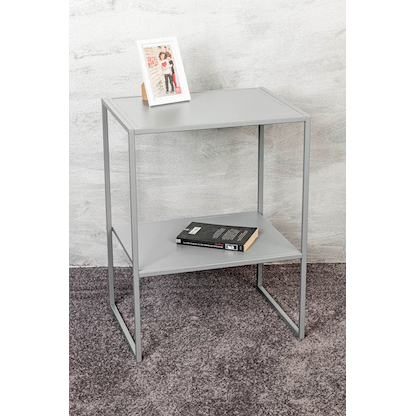 Artikelbild 3 für HAKU Möbel Beistelltisch rechteckig Metall grau 45,0 x 35,0 x 60,0 cm, 1 St., Artikelnummer 200327