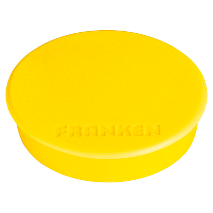 Artikelbild 2 für FRANKEN Magnet gelb, Kunststoff Ø 3,8 cm, 10 St., Artikelnummer 670439