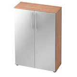 Artikelbild 1 für HAMMERBACHER Aktenschrank 4550, V4550/N/S/BM nussbaum, silber 2 Fachböden 80,0 x 34,6 x 114,4 cm, Artikelnummer 867376