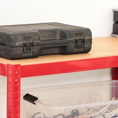 Artikelbild 2 für relaxdays Schwerlastregal 10026750_0 rot 90,0 x 45,0 x 180,0 cm, Artikelnummer 451821