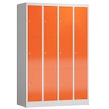 Artikelbild 1 für ClassiX Schließfachschrank feuerrot, lichtgrau X-520344, 12 Schließfächer 118,5 x 50,0 x 180,0 cm, Artikelnummer 187629