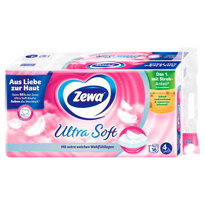 Artikelbild 2 für Zewa Toilettenpapier Ultra Soft 4-lagig, 16 Rollen, Artikelnummer 614604