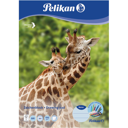 Artikelbild 5 für Pelikan Zeichenblock Zoo DIN A4 100 g/qm, 20 Blatt, 1 Block, Artikelnummer 612931