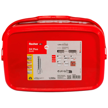 Artikelbild 4 für fischer SX Plus 8x40 im Eimer 567899 Spreizdübel Ø 8 mm x 40 mm, 1.200 St., Artikelnummer 480679