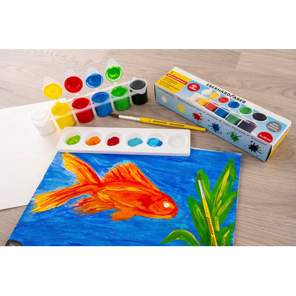 Artikelbild 2 für EBERHARD FABER EFA Color Schulmalfarben farbsortiert 6 x 25,0 ml, Artikelnummer 254377