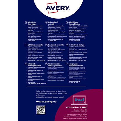 Artikelbild 4 für AVERY Zweckform Namensetiketten L4785-20 weiß 80,0 x 50,0 mm, 20 Blatt, Artikelnummer 585380