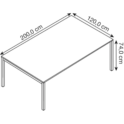 Artikelbild 2 für BISLEY Konferenztisch Cito grauweiß, silber rechteckig, 4-Fuß-Gestell silber, 200,0 x 120,0 x 74,0 cm, Artikelnummer 257340