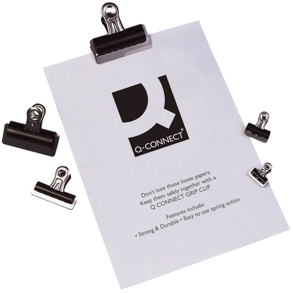 Artikelbild 2 für Q-CONNECT Briefklemmer schwarz 7,0 cm, 10 St., Artikelnummer 654259