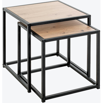 Artikelbild für HAKU Möbel Beistelltische-Set rechteckig MDF-Platte eiche, 2 St., Artikelnummer 200448