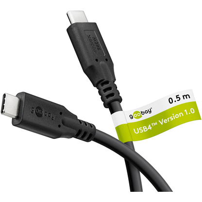 Artikelbild für goobay USB 4 USB-Kabel 0,5 m schwarz, 1 St., Artikelnummer 557391