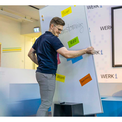 Artikelbild 4 für SIGEL Whiteboard-Set mit Ständer Single-use Meet up 90,0 x 180,0 cm weiß/schwarz/silber Aluminium, Artikelnummer 753687