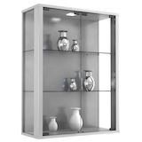 Artikelbild 1 für VCM my home Udina Hängevitrine silber 2 Fachböden mit Beleuchtung, Artikelnummer 781125