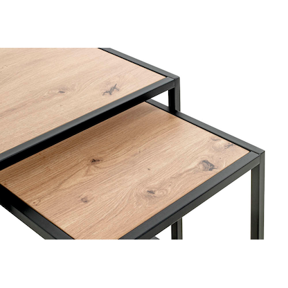 Artikelbild 3 für HAKU Möbel Beistelltische-Set rechteckig MDF-Platte eiche, 2 St., Artikelnummer 200448