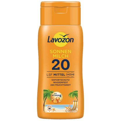 Artikelbild für Lavozon LSF 20 Mittel Sonnenmilch 200 ml, Artikelnummer 987279