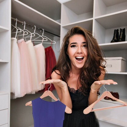 Artikelbild 3 für relaxdays Kleiderbügel braun, 5 St., Artikelnummer 519993