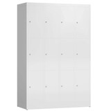 Artikelbild 1 für ClassiX Schließfachschrank signalweiß X-520347, 12 Schließfächer 118,5 x 50,0 x 180,0 cm, Artikelnummer 188718