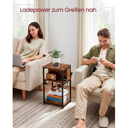 Artikelbild 3 für VASAGLE Beistelltisch rechteckig Spanplatte braun 34,0 x 30,0 x 58,0 cm, 1 St., Artikelnummer 290399