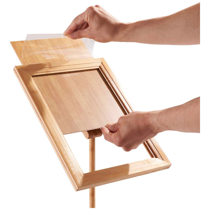 Artikelbild 3 für SPRINTIS Infoständer BAMBOO Holz DIN A4 21,0 x 29,7 x 80,0 - 120,0 cm, 1 St., Artikelnummer 730289
