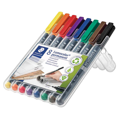 Artikelbild für STAEDTLER Lumocolor Folienstifte-Set farbsortiert permanent, 8 St., Artikelnummer 147827