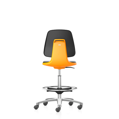 Artikelbild 2 für bimos Arbeitsdrehstuhl Labsit orange, schwarz Kunstleder, Artikelnummer 918474
