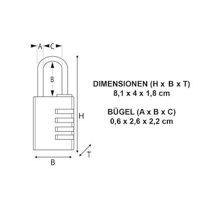 Artikelbild 2 für Master Lock® Vorhängeschloss 604EURD gold, 1 St., Artikelnummer 727333