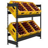 Artikelbild 1 für Simonrack Getränkekistenregal SIMONBOTTLE 2 8425437129582 anthrazit 100,0 x 30,0 x 100,0 cm, Artikelnummer 979409