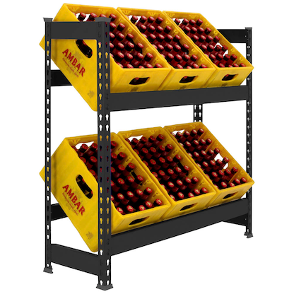 Artikelbild für Simonrack Getränkekistenregal SIMONBOTTLE 2 8425437129582 anthrazit 100,0 x 30,0 x 100,0 cm, Artikelnummer 979409