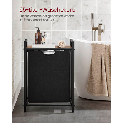Artikelbild 7 für VASAGLE Wäschekorb braun, schwarz, 1 St., Artikelnummer 438859