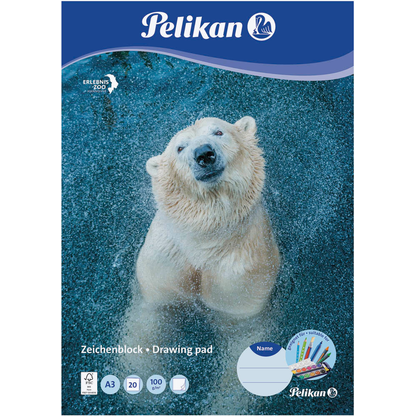 Artikelbild 5 für Pelikan Zeichenblock Zoo DIN A3 100 g/qm, 20 Blatt, 1 Block, Artikelnummer 612958