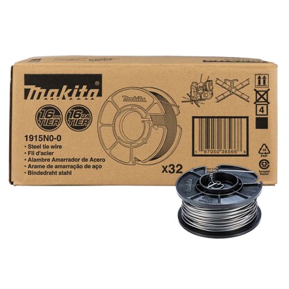 Artikelbild für makita 1915N0-0 Bindedraht blank für Bewehrungsverbinder 1,6 mm x 30,0 m, 32 St., Artikelnummer 812079