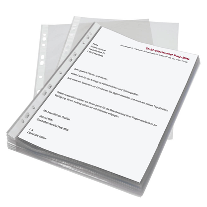 Artikelbild 3 für Gera-Folien Prospekthüllen DIN A4 transparent genarbt 0,05 mm, 100 St., Artikelnummer 540112