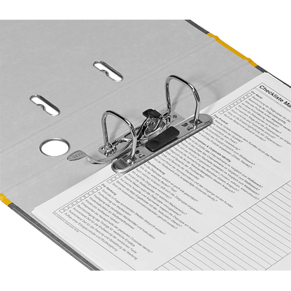 Artikelbild 2 für LEITZ 1050 Ordner gelb marmoriert Karton 5,2 cm DIN A4, 1 St., Artikelnummer 652446