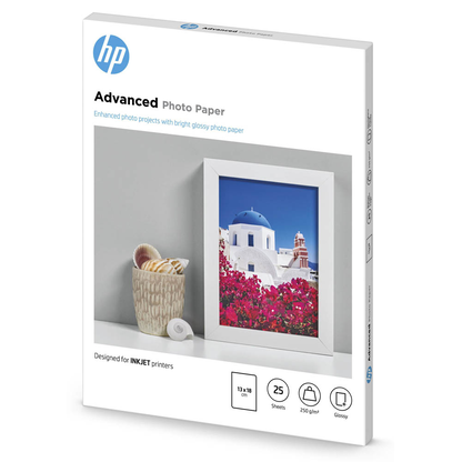 Artikelbild 2 für HP Fotopapier Q8696A 13,0 x 18,0 cm glänzend 250 g/qm 25 Blatt, Artikelnummer 556023