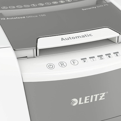 Artikelbild 7 für LEITZ IQ Autofeed Small Office 150 Aktenvernichter mit Partikelschnitt P-5, 2 x 15 mm, bis 150 Blatt, weiß, Artikelnummer 267304