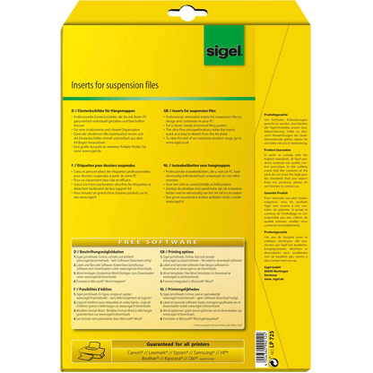 Artikelbild 2 für SIGEL Beschriftungsschilder für Hängeregister weiß, 180 St., Artikelnummer 432971