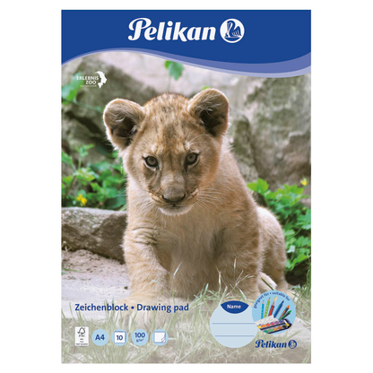 Artikelbild 6 für Pelikan Zeichenblock Zoo DIN A4 100 g/qm, 10 Blatt, 1 Block, Artikelnummer 612923
