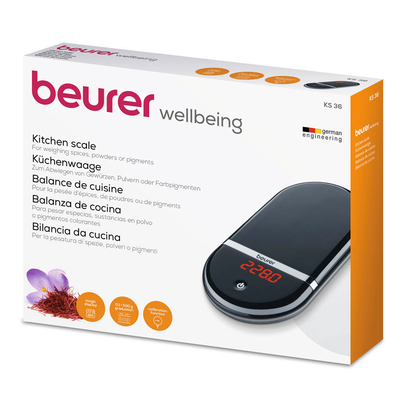 Artikelbild 2 für beurer Küchenwaage KS36 schwarz für max. 2,0 kg, Artikelnummer 888404